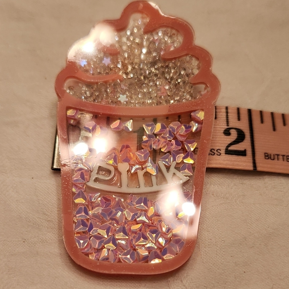 Pink Dessert Rhinestone Brooch Pin - Picture 5 of 7